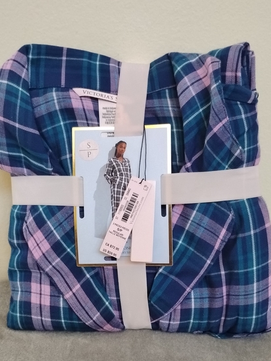 Victoria's Secret Other - NWT Victoria's Secret Blue & Lavender Plaid Pajama Set